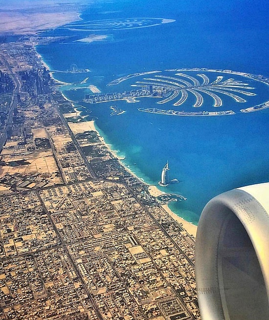 Wybrzee i wyspa palma Dubaj