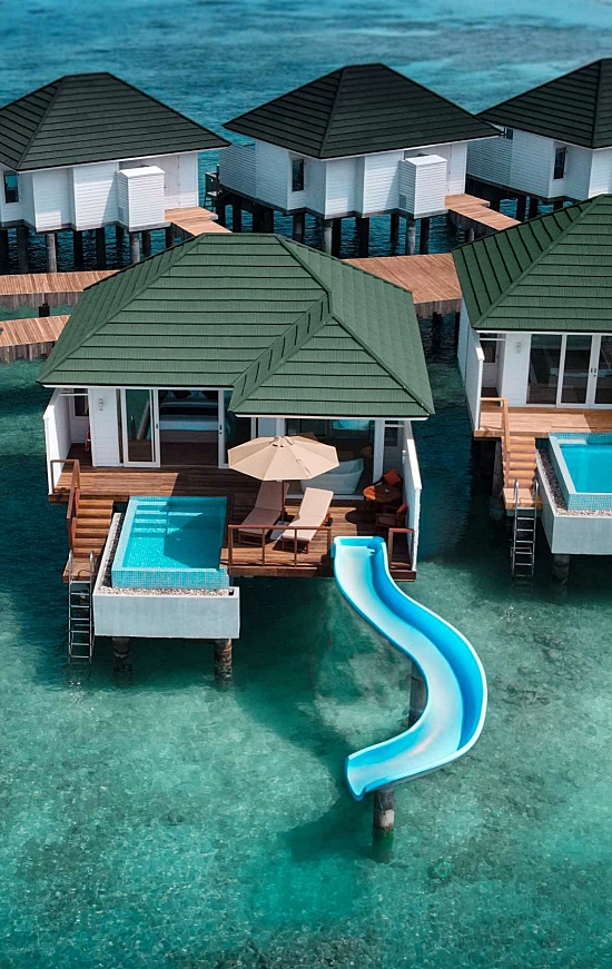Przykadowa Water Villa with Pool + Slide 